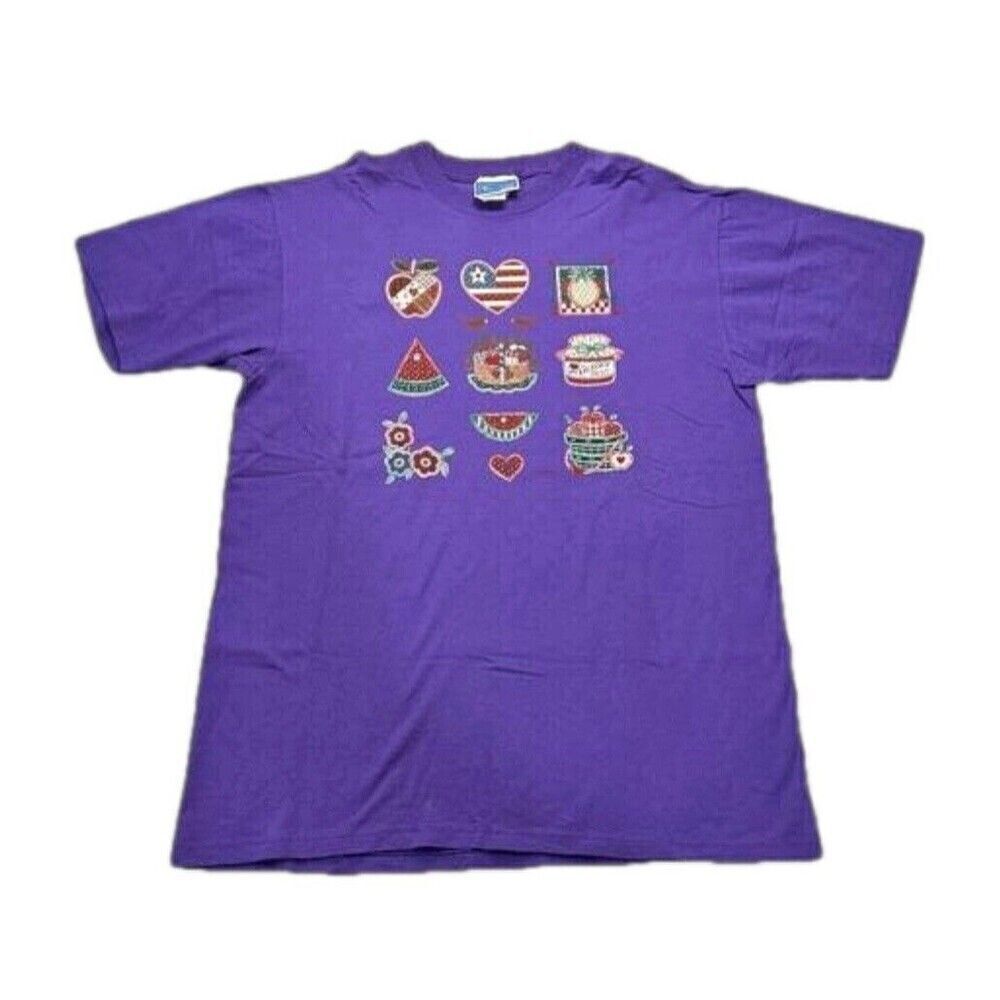 Vintage Winnie The Pooh Men’s Size XL Purple Shirt Picnic Made In USA